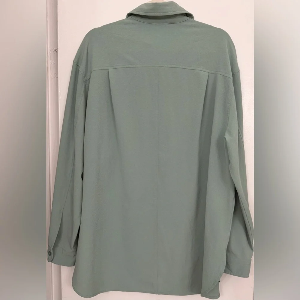 ALO Yoga Dreamscape Button Down Long Sleeve Seafoam Green Size Medium